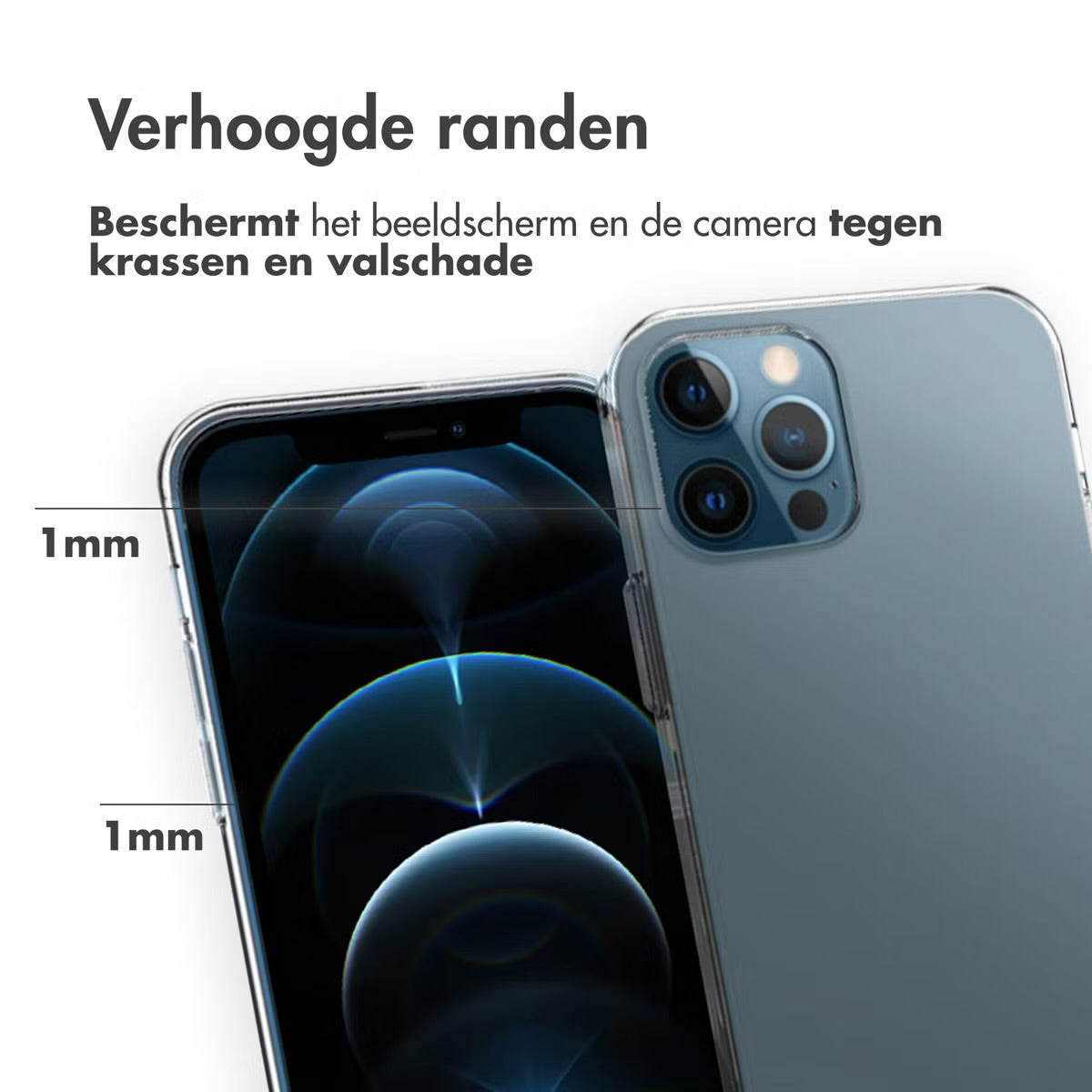 Accezz Clear Backcover voor de Apple iPhone 12 (Pro) - Transparant