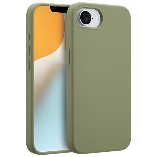 Accezz Liquid Silicone Backcover met MagSafe voor de Apple iPhone 16e - Cooper Green