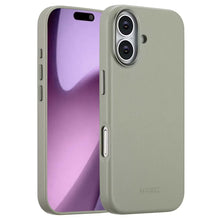 Accezz MagSafe Leather Backcover voor de Apple iPhone 17 - Lichtgrijs