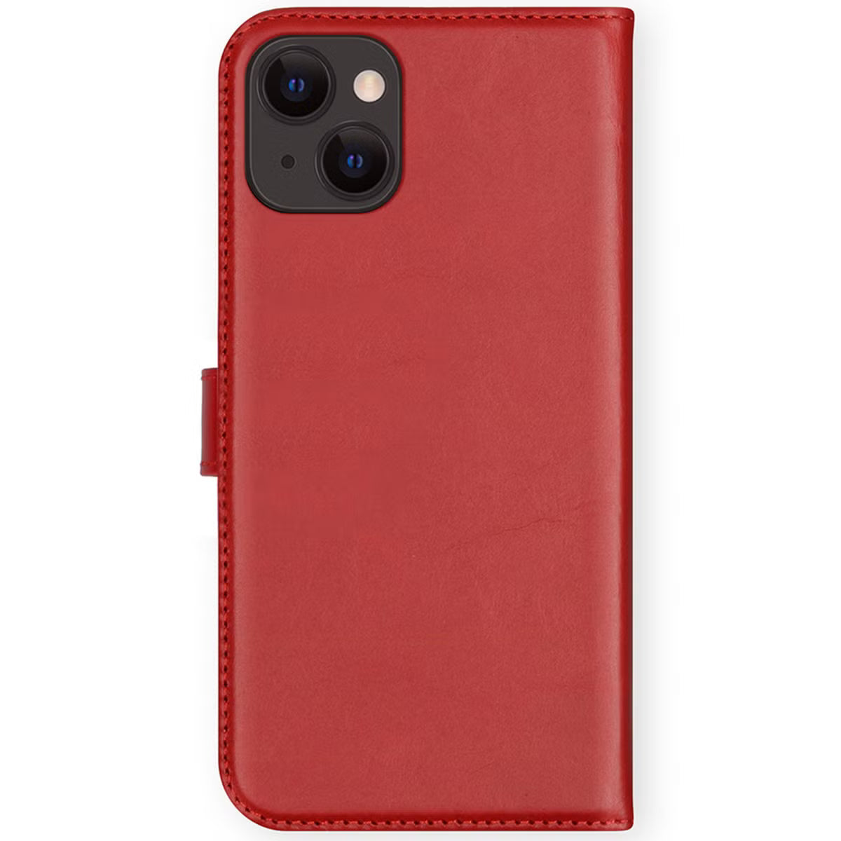 Selencia Echt Leren Bookcase voor de iPhone 13 - Rood