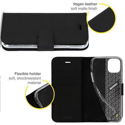 Accezz Wallet Softcase Bookcase voor de iPhone 13 - Zwart