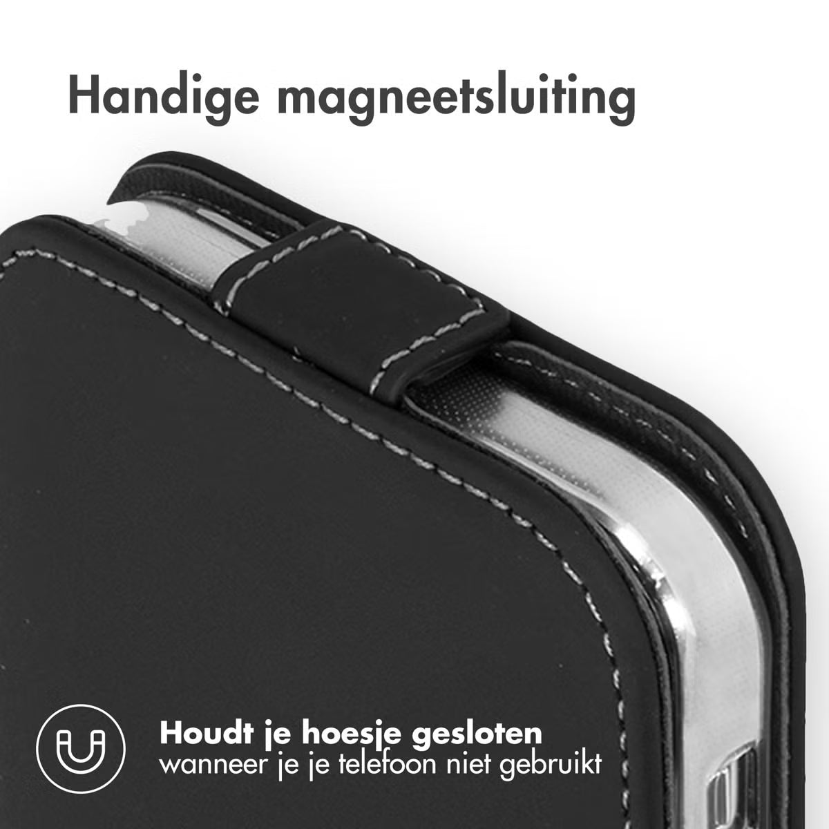 Accezz Flipcase voor de iPhone 13 - Zwart