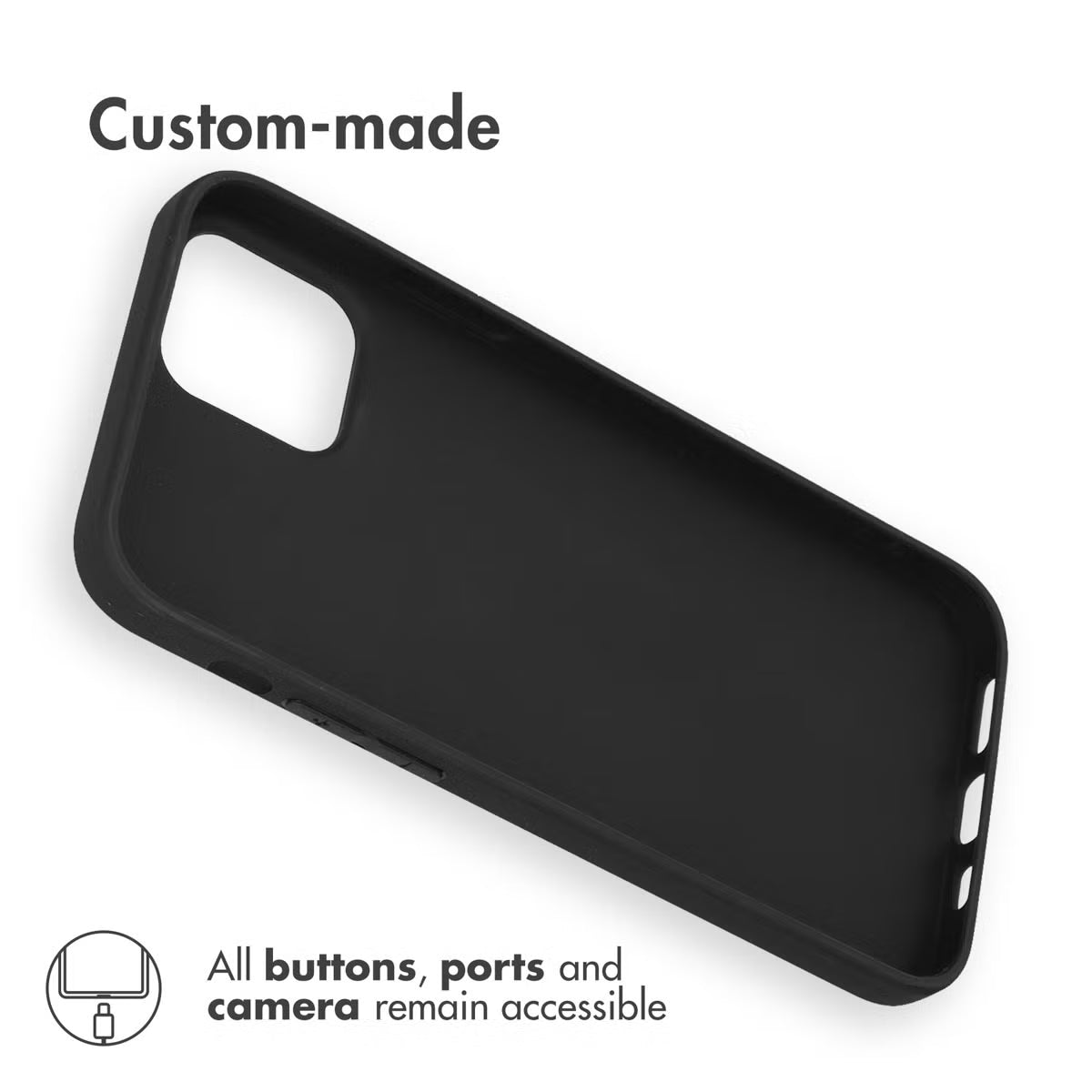 Accezz Color Backcover voor de iPhone 12 (Pro) - Zwart