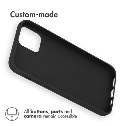 Accezz Color Backcover voor de iPhone 12 (Pro) - Zwart