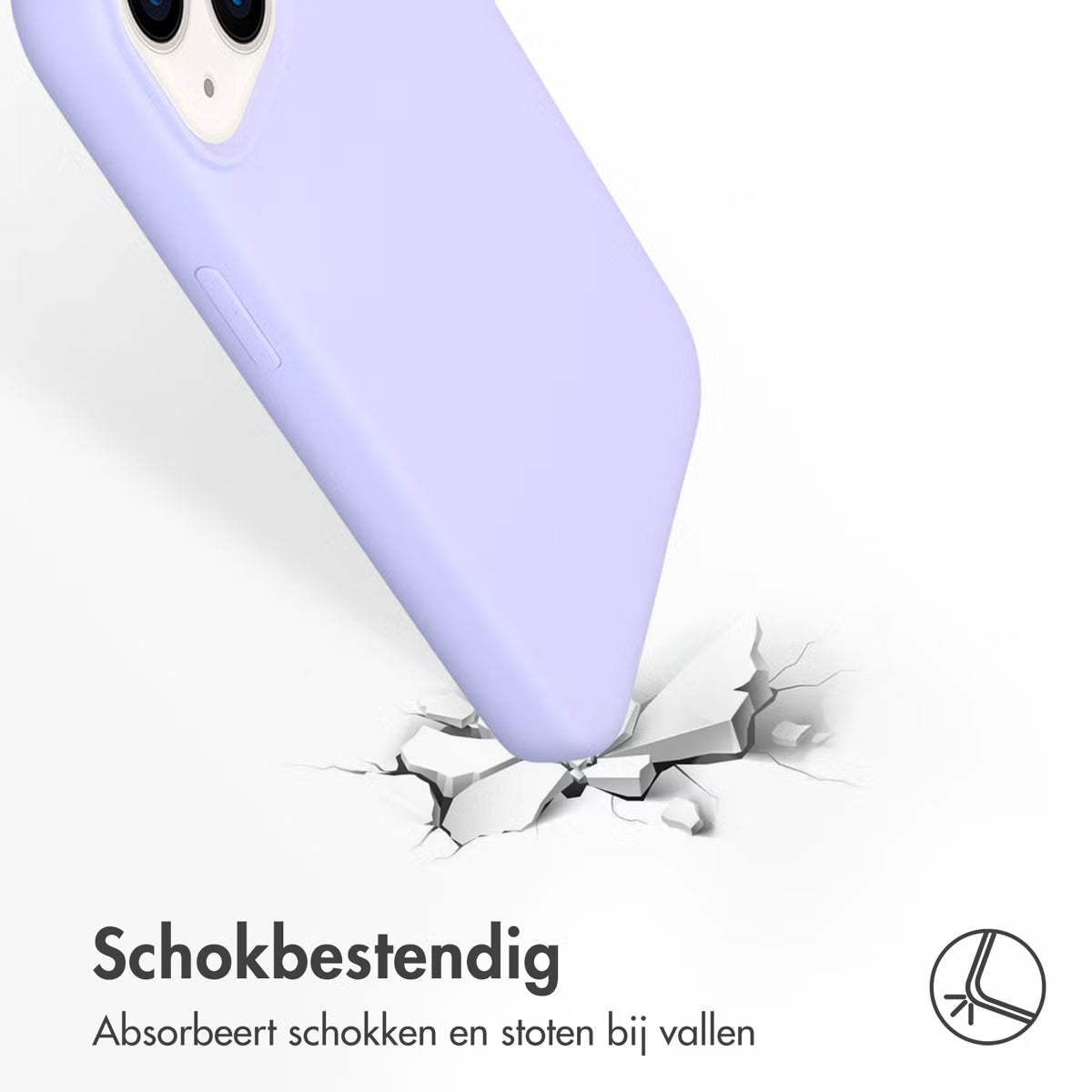 Accezz Liquid Silicone Backcover voor de Apple iPhone 14 / 13 - Paars