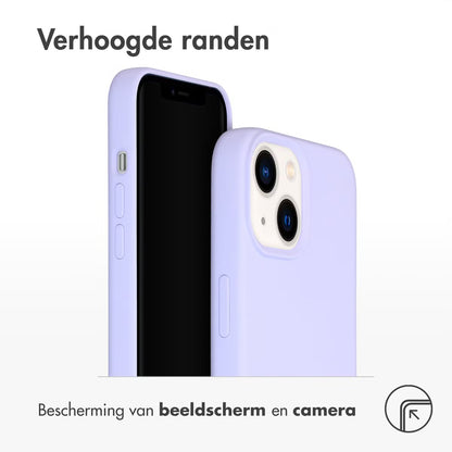 Accezz Liquid Silicone Backcover voor de Apple iPhone 14 / 13 - Paars