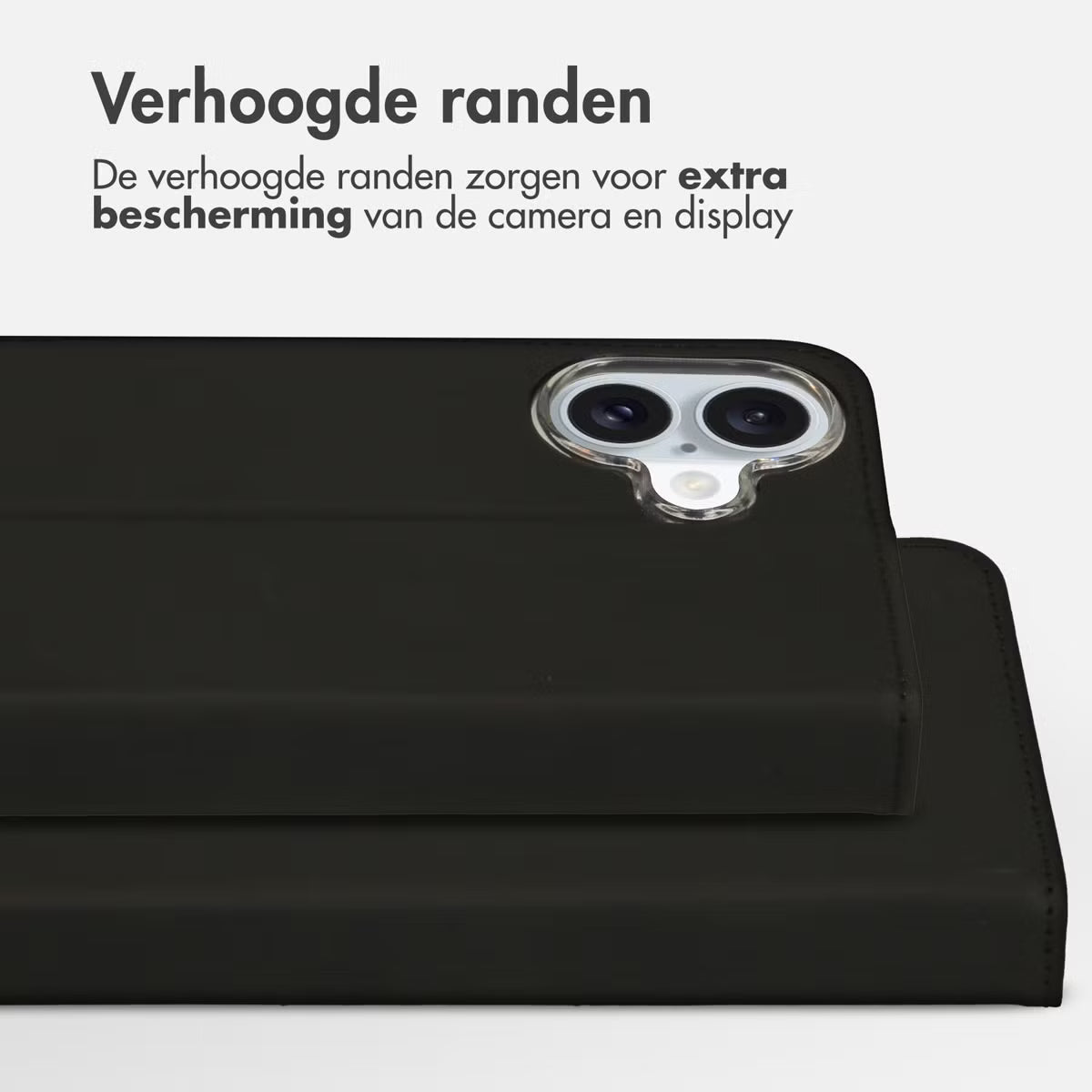 Accezz Wallet Softcase Bookcase voor de Apple iPhone 16 Plus - Zwart