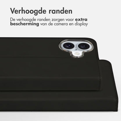 Accezz Wallet Softcase Bookcase voor de Apple iPhone 16 Plus - Zwart