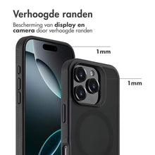 Accezz Rugged Frosted MagSafe Backcover voor de Apple iPhone 16 Pro Max - Zwart