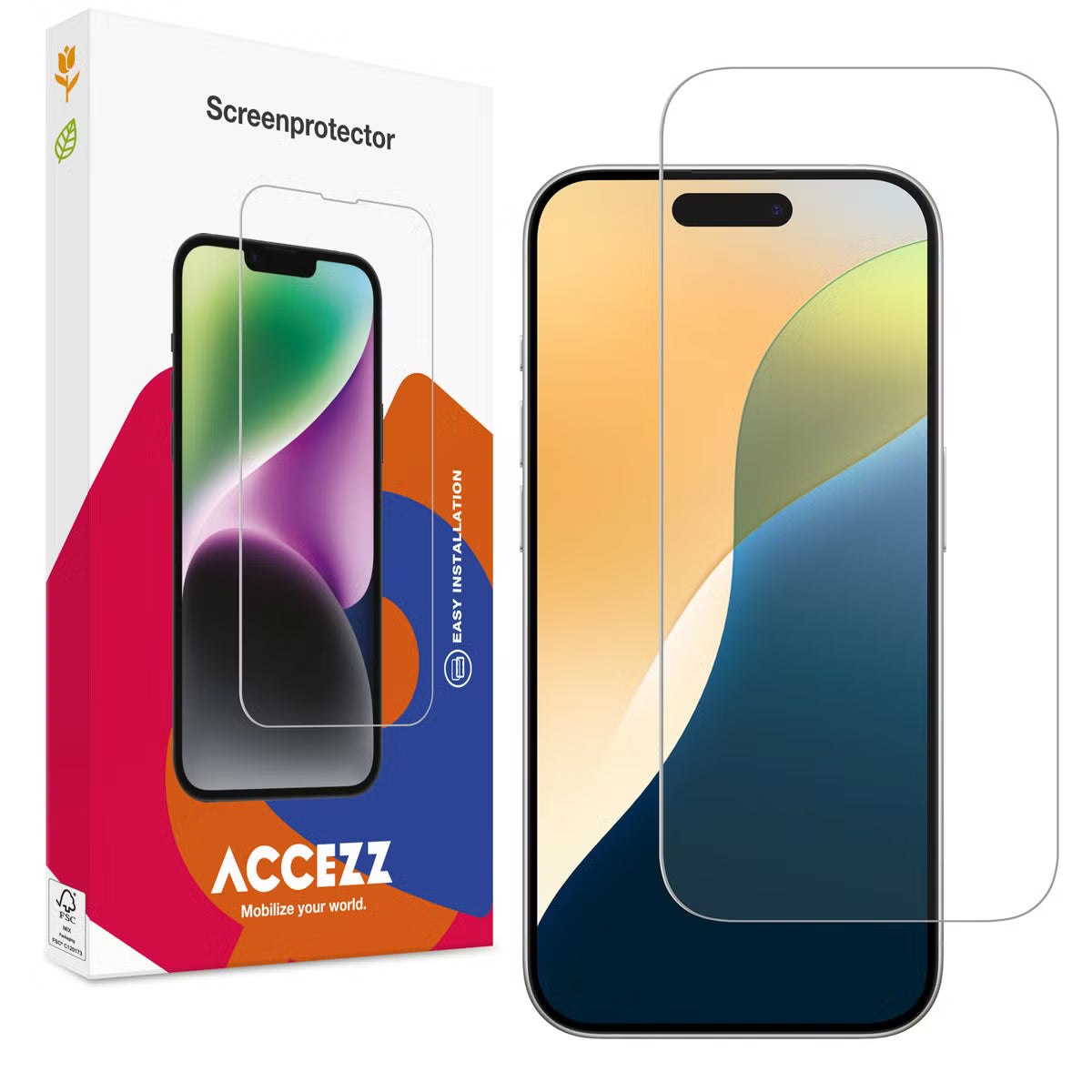 Accezz Gehard Glas Screenprotector voor de Apple iPhone 17 / 17 Pro / 16 Pro