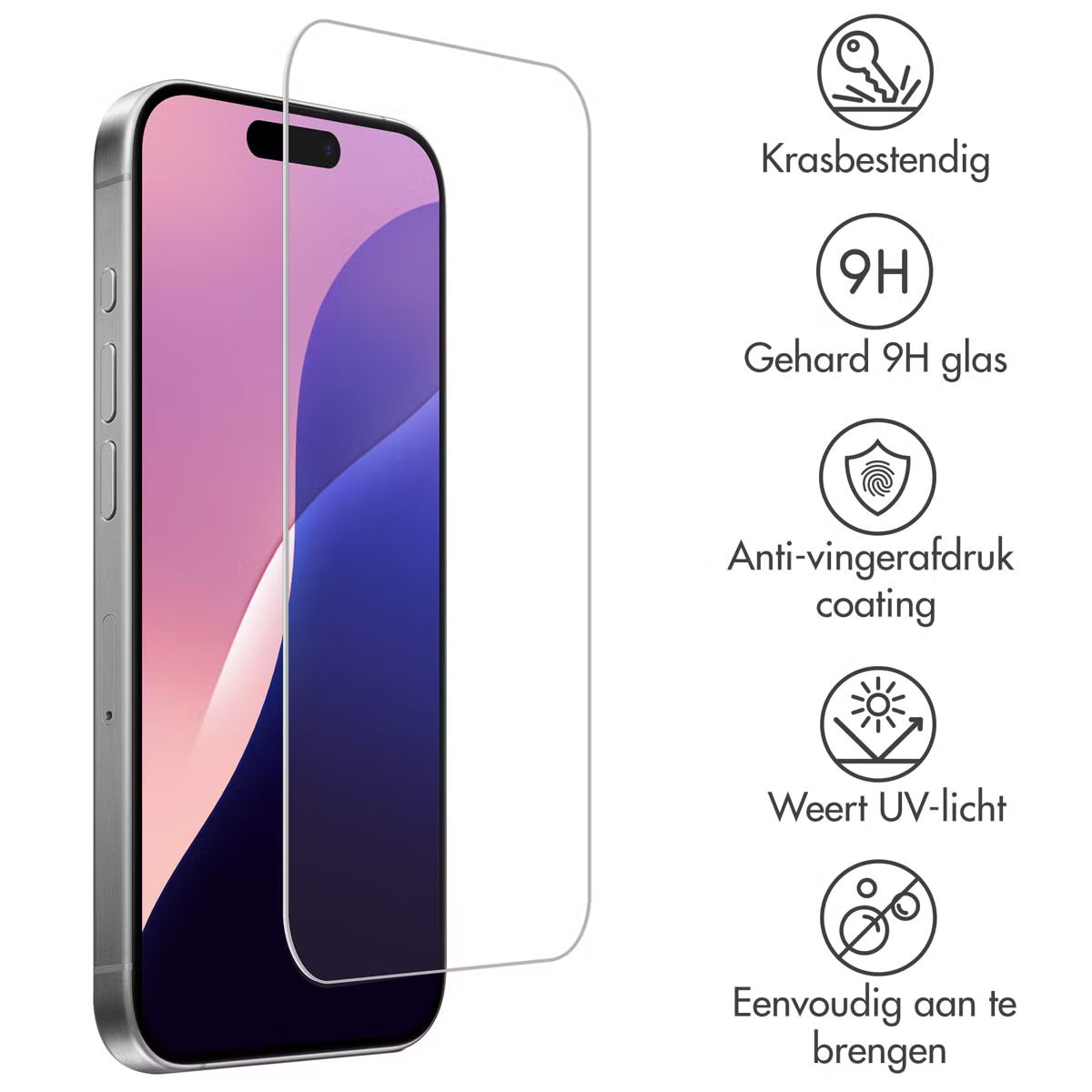 Accezz Gehard Glas Screenprotector voor de Apple iPhone 16 Pro Max / 17 Pro Max