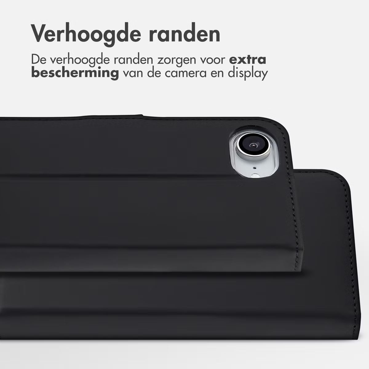Accezz Wallet Softcase Bookcase voor de Apple iPhone 16e - Zwart