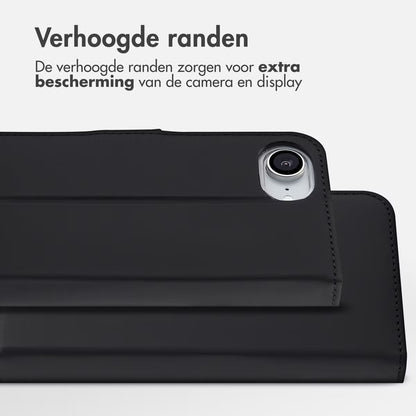 Accezz Wallet Softcase Bookcase voor de Apple iPhone 16e - Zwart