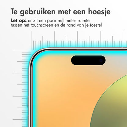 Accezz Gehard Glas Screenprotector 2-pack voor de Apple iPhone 16 / 16 Pro / 17 / 17 Pro