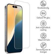 Accezz Gehard Glas Screenprotector 2-pack voor de Apple iPhone 16 / 16 Pro / 17 / 17 Pro