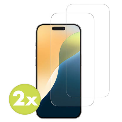 Accezz Gehard Glas Screenprotector 2-pack voor de Apple iPhone 16 / 16 Pro / 17 / 17 Pro