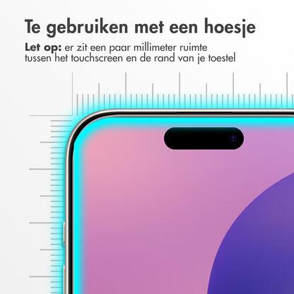 Accezz Gehard Glas Screenprotector 2-pack voor de Apple iPhone 16 Pro Max / 17 Pro Max