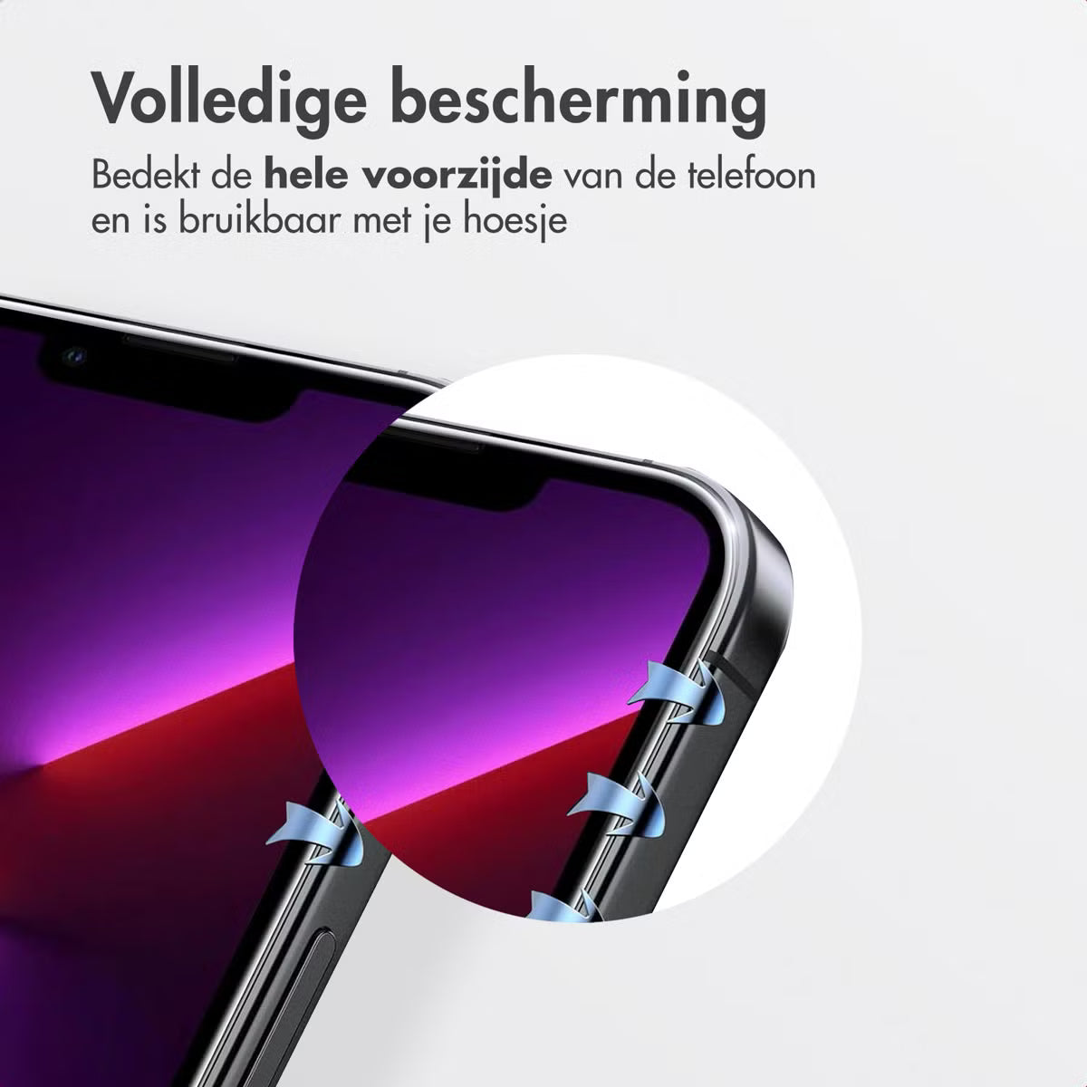 Accezz Gehard Glas Screenprotector + Applicator voor de Apple iPhone 13 / 13 Pro / 14 / 16e