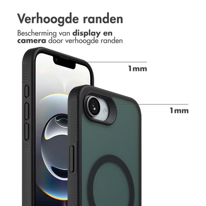 Accezz Rugged Frosted MagSafe Backcover voor de Apple iPhone 16e - Zwart