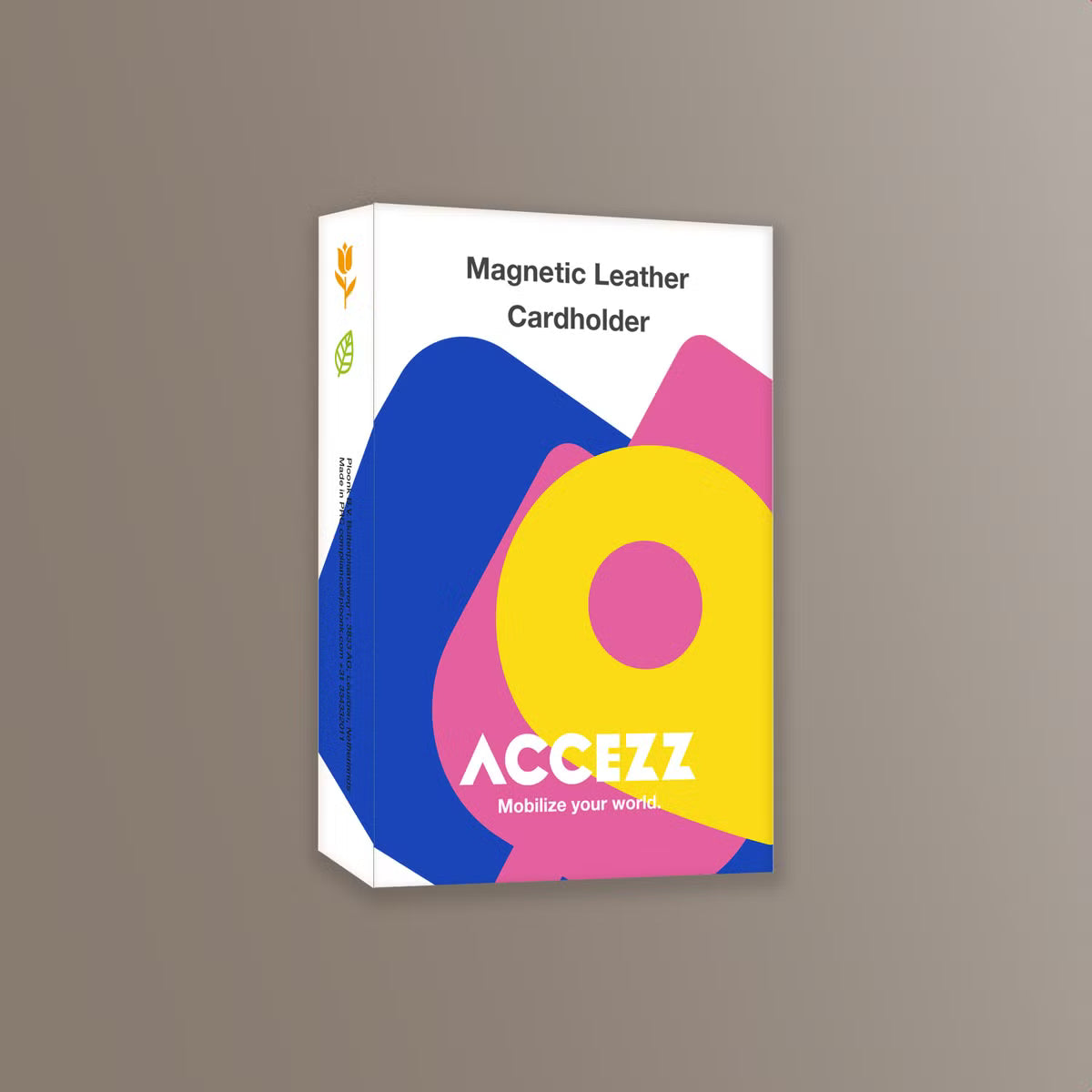 Accezz Magnetische Leren Wallet met standaard - Geschikt voor Apple Find My - Coffee Brown