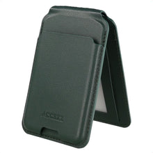 Accezz Magnetische Leren Wallet met standaard - Geschikt voor Apple Find My - Cedar Green