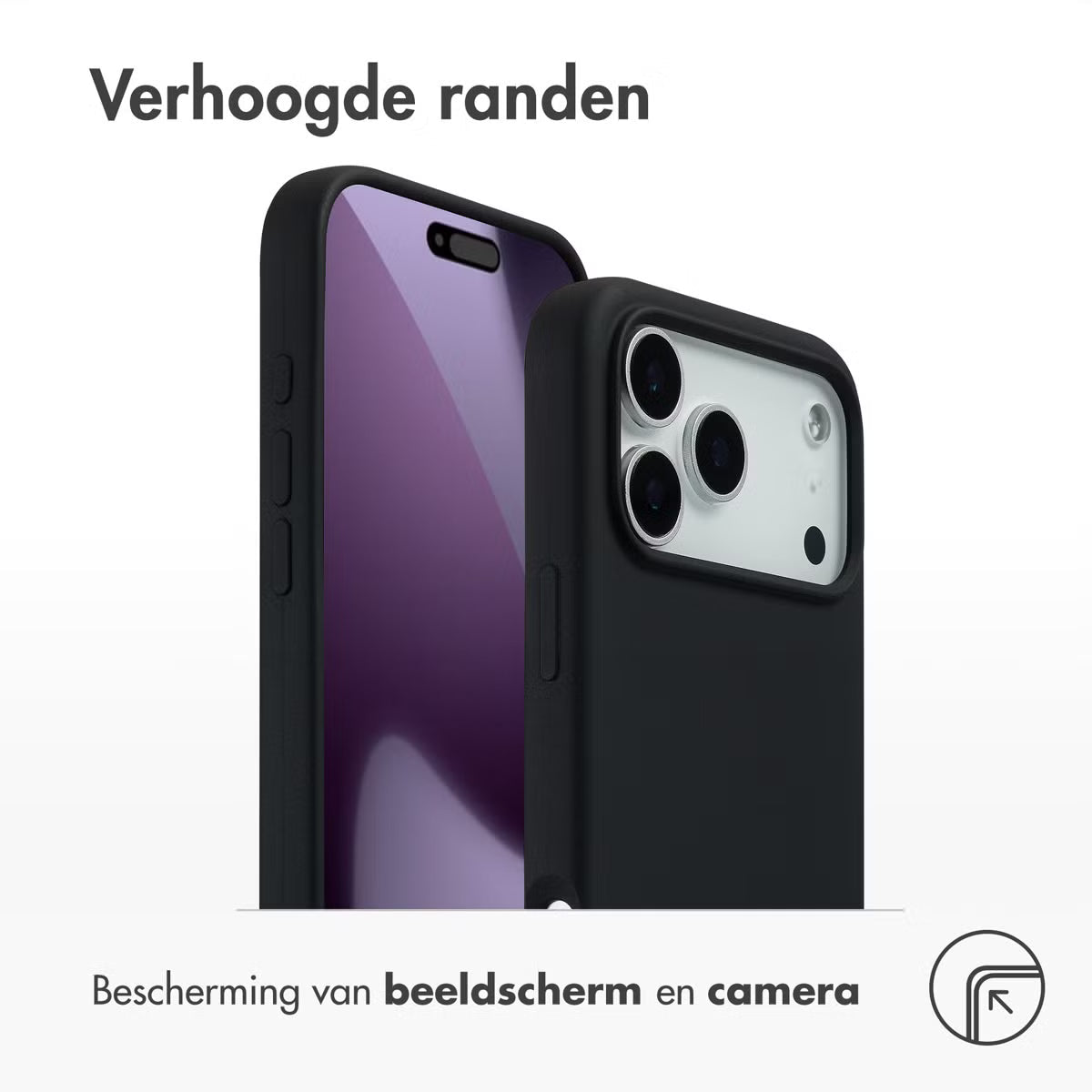 Accezz Liquid Silicone Backcover met MagSafe voor de Apple iPhone 17 Pro Max - Zwart