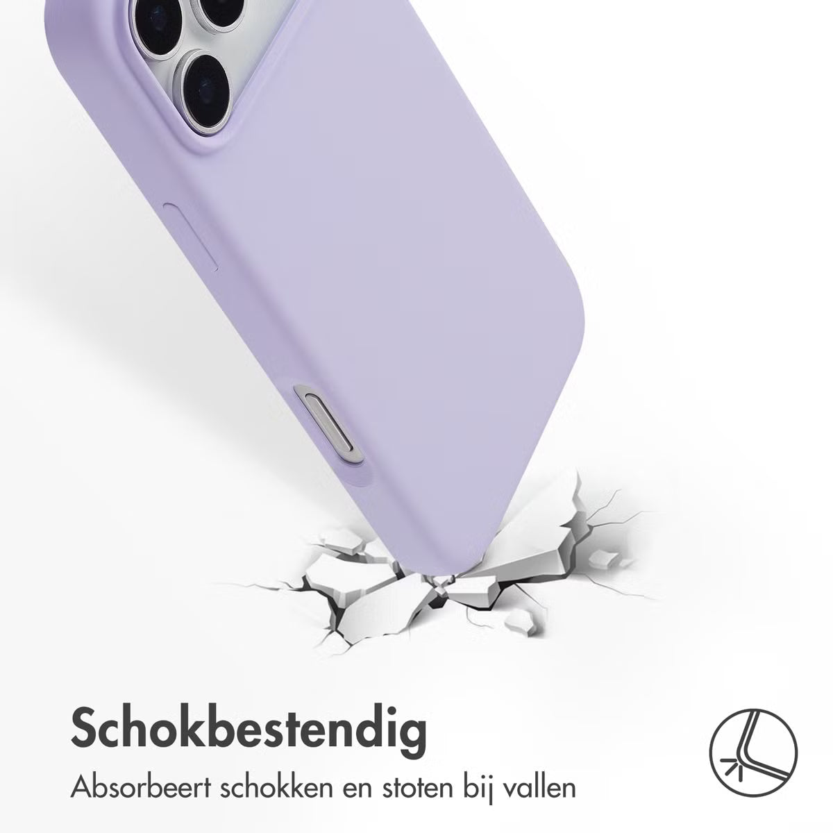 Accezz Liquid Silicone Backcover met MagSafe voor de Apple iPhone 17 Pro Max - Paars