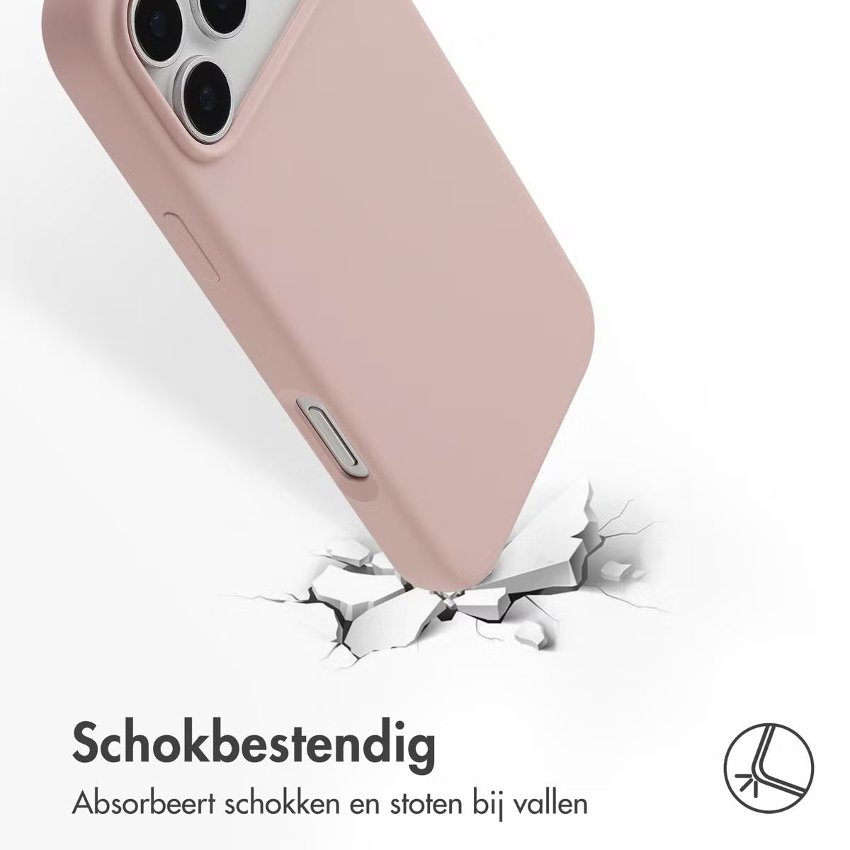 Accezz Liquid Silicone Backcover met MagSafe voor de Apple iPhone 17 Pro Max - Roze