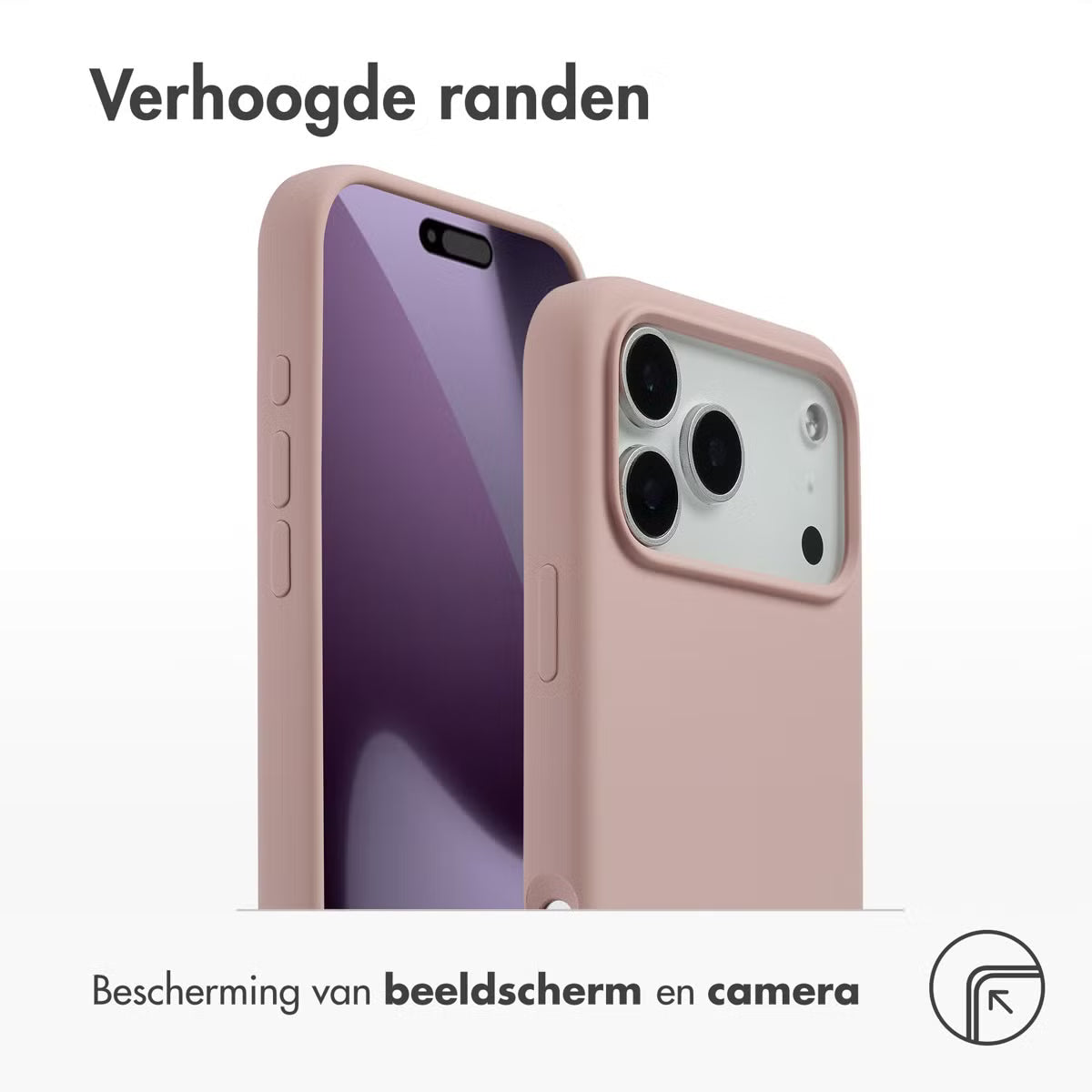 Accezz Liquid Silicone Backcover met MagSafe voor de Apple iPhone 17 Pro Max - Roze