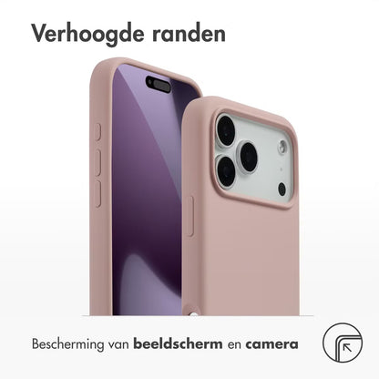 Accezz Liquid Silicone Backcover met MagSafe voor de Apple iPhone 17 Pro Max - Roze