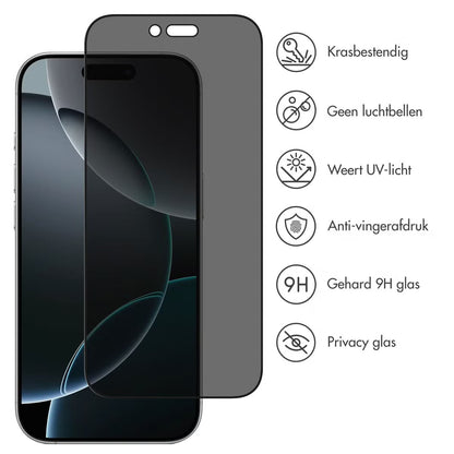 Accezz Gehard Glas Privacy Screenprotector voor de Apple iPhone Air