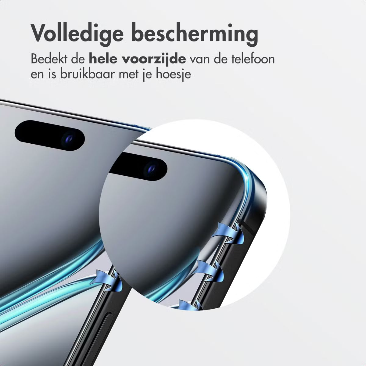 Accezz Gehard Glas Screenprotector + Applicator voor de Apple iPhone 17