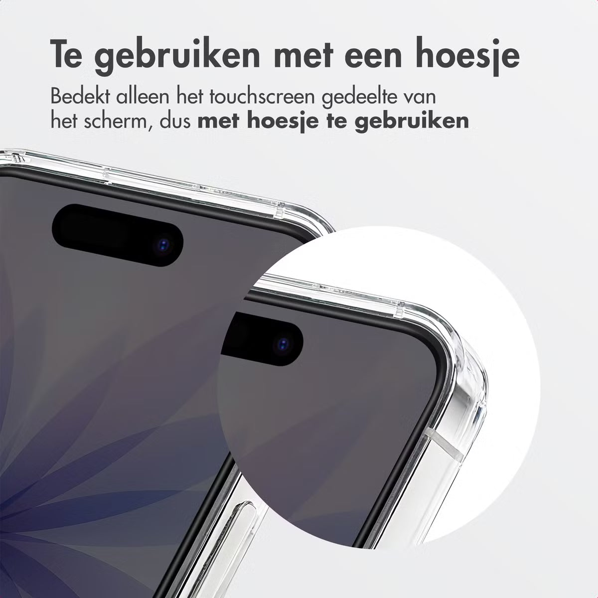 Accezz Gehard Glas Privacy Screenprotector + Applicator Apple iPhone 17