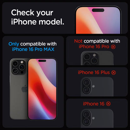 Spigen GLAStR Privacy EZ Fit Screenprotector + Applicator voor de Apple iPhone 16 Pro Max / 17 Pro Max
