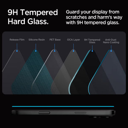 Spigen GLAStR Privacy EZ Fit Screenprotector + Applicator voor de Apple iPhone 16 Pro Max / 17 Pro Max