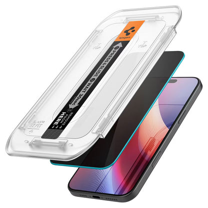 Spigen GLAStR Privacy EZ Fit Screenprotector + Applicator voor de Apple iPhone 16 Pro Max / 17 Pro Max