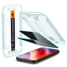 Spigen GLAStR Privacy EZ Fit Screenprotector + Applicator voor de Apple iPhone 16 / 16 Pro / 17 / 17 Pro