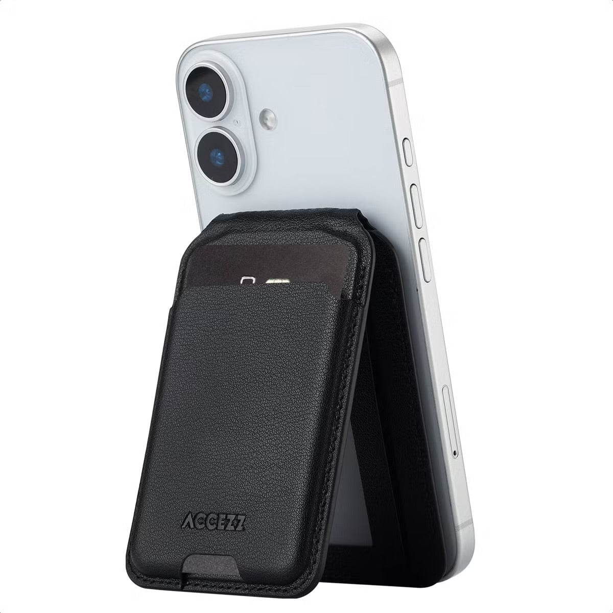 Accezz Leren Wallet met standaard voor MagSafe - Onyx Black