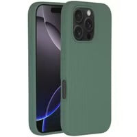 Accezz Liquid Silicone Backcover met MagSafe voor de Apple iPhone 16 Pro - Donkergroen