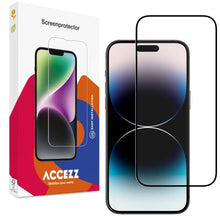 Accezz Gehard Glas Full Cover Screenprotector voor de Apple iPhone 14 Pro / 15 / 16