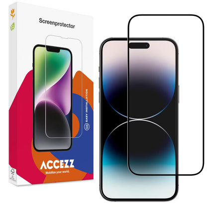 Accezz Gehard Glas Full Cover Screenprotector voor de Apple iPhone 14 Pro / 15 / 16