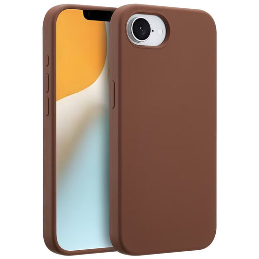 Accezz Liquid Silicone Backcover met MagSafe voor de Apple iPhone 16e - New Tea Brown