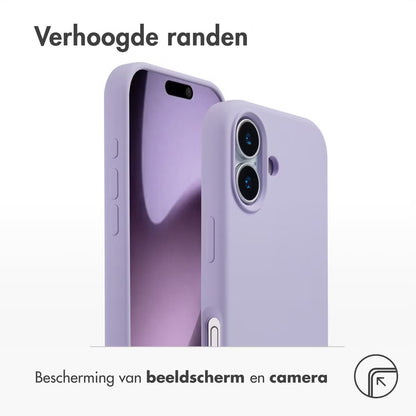 Accezz Liquid Silicone Backcover met MagSafe voor de Apple iPhone 17 - Paars