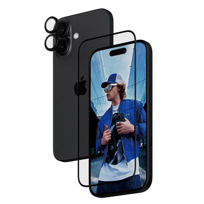 PanzerGlass 2 in 1 pack - Ultra-Wide Fit Anti-Bacterial Screenprotector incl. applicator + Camera Protector voor de Apple iPhone 16