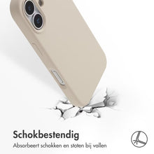 Accezz Liquid Silicone Backcover met MagSafe voor de Apple iPhone 17 - Stone