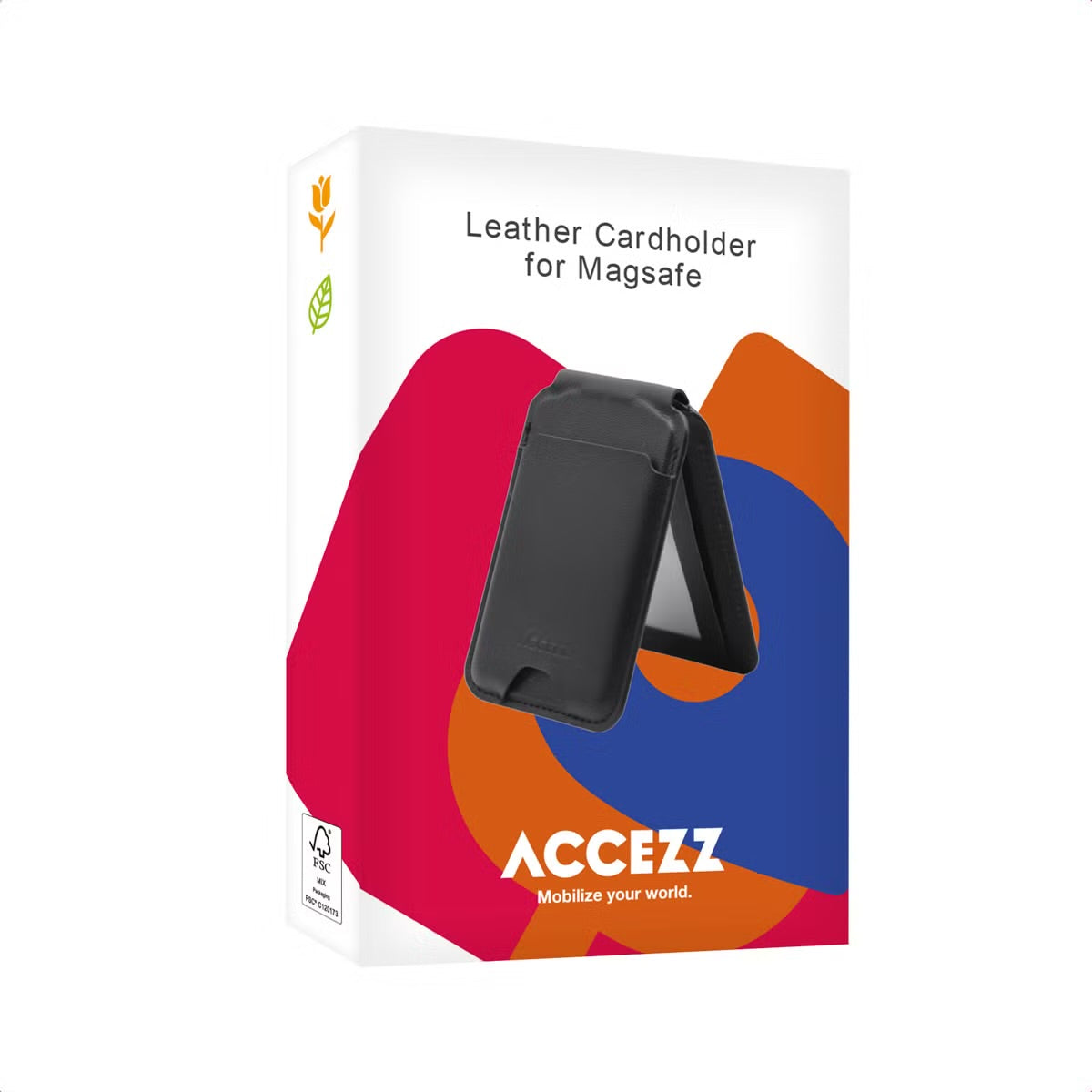 Accezz Leren Wallet met standaard voor MagSafe - Onyx Black