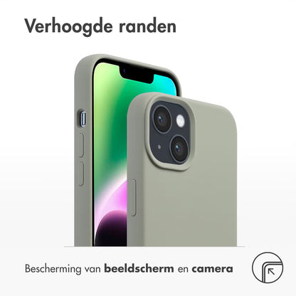 Accezz Liquid Silicone Backcover met MagSafe voor de Apple iPhone 14 - Cooper Green