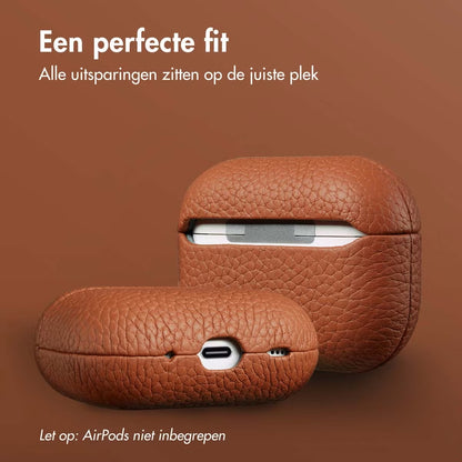 Accezz Echt Leren Case voor de Apple AirPods Pro 2 - Cognac