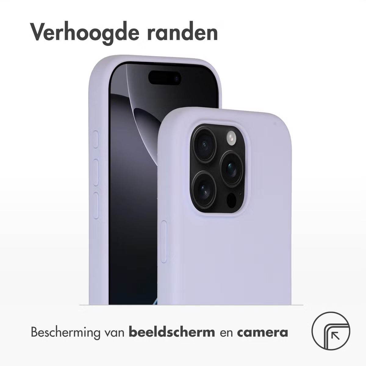 Accezz Liquid Silicone Backcover met MagSafe voor de Apple iPhone 16 Pro - Paars