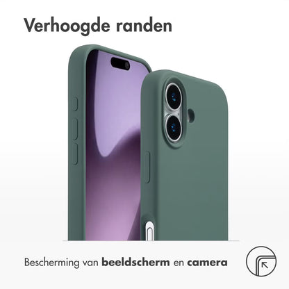 Accezz Liquid Silicone Backcover met MagSafe voor de Apple iPhone 17 - Donkergroen